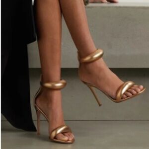 Gold Metallic Strappy Heels